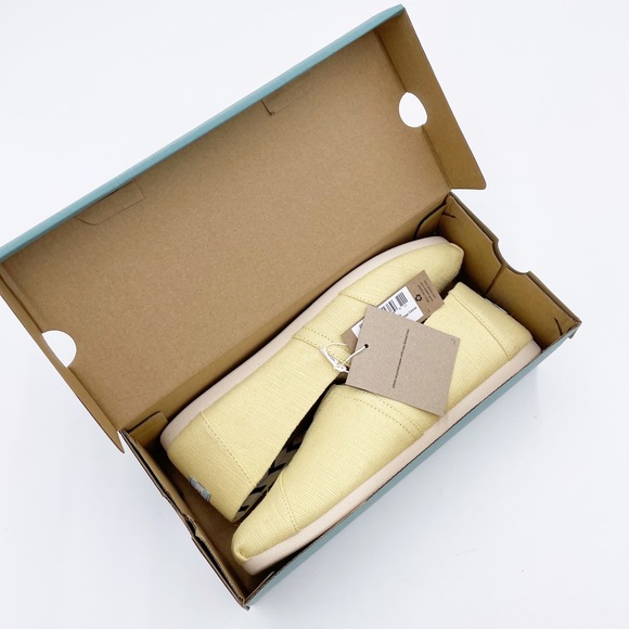 NEW Toms Women's Alpargata Heritage Canvas Cotton Slip On Shoes in Banana Yellow - Picture 6 of 8